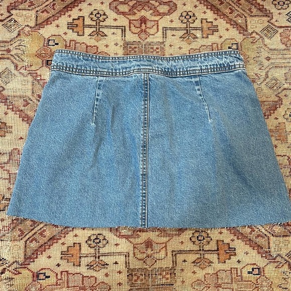 Litz denim button down mini skirt medium - Picture 5 of 5